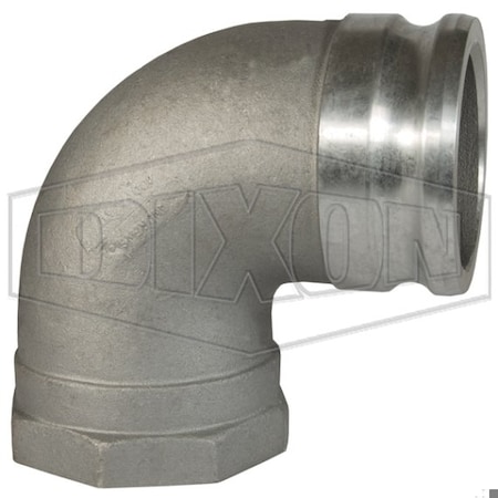 Dixon Type A 90Deg Cam and Groove Elbow, 2 in, Male Adapter x FNPT, Aluminum, Domestic 200A-90AL